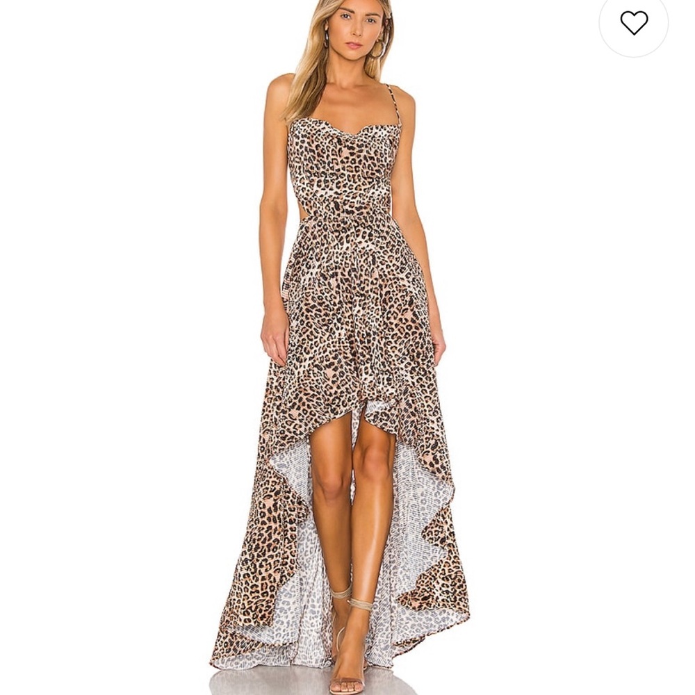 Michael Costello animal print dress